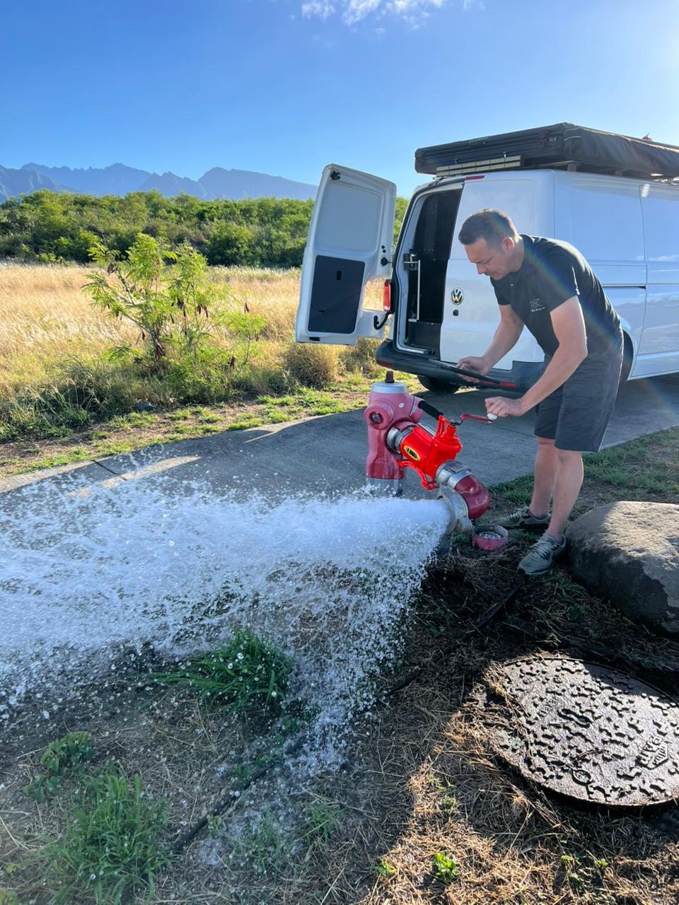 Test de débit hydrant à La Réunion